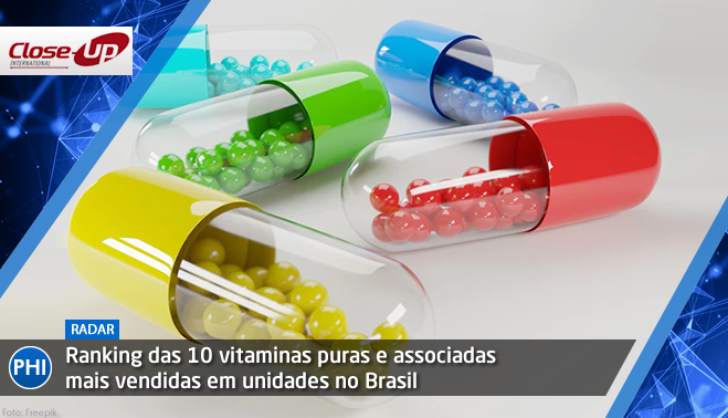 Ranking das 10 vitaminas puras e associadas mais vendidas em unidades no Brasil